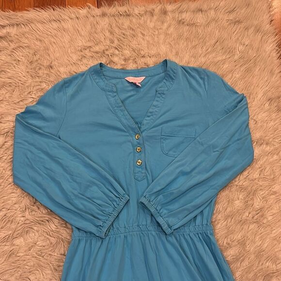 Lilly Pulitzer‎ Beckett shirt dress in Ariel blue size xs - Picture 2 of 8